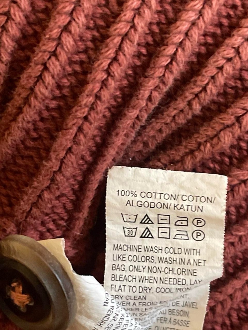 Lucky Brand Men's Dusty Rose Button-Front Turtleneck Sweater - Picture 4 of 4
